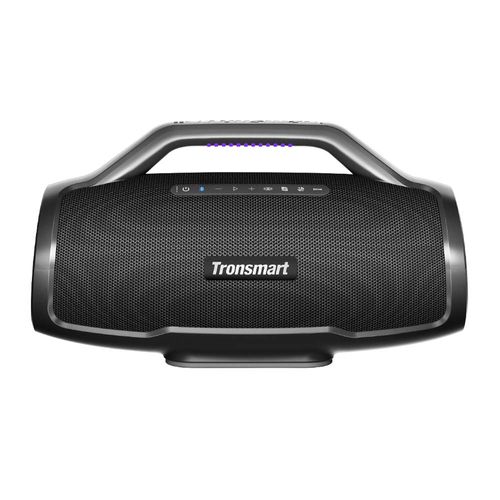 Parlante bluetooth Tronsmart Bang Max 130W, resistente al agua IPX6, hasta 24 horas de reproducción, luz led, función karaoke y guitarra, negro