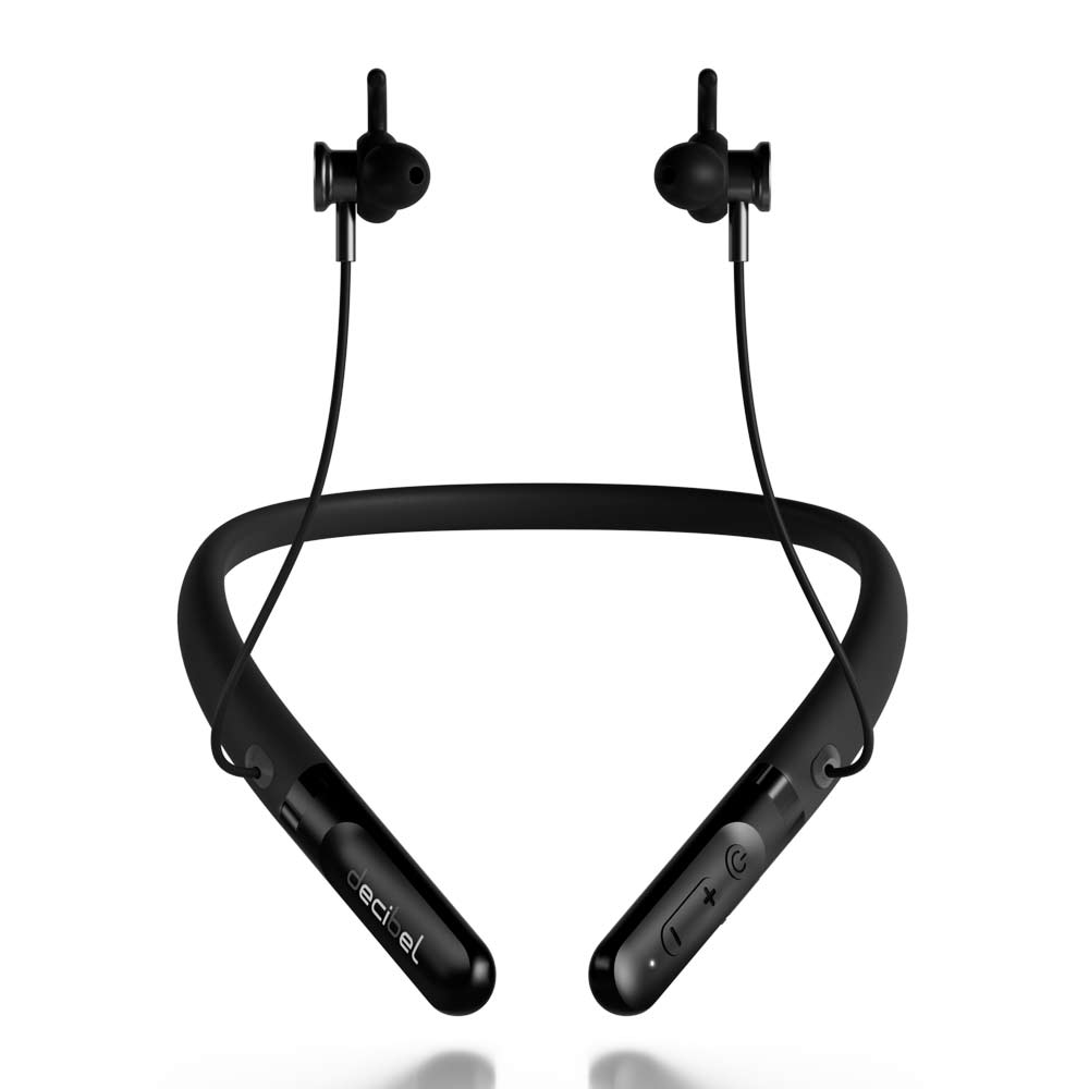 Audífonos bluetooth in ear Decibel Active Pro resistente al agua IPX5, máx. 18 horas, cancelación de ruido, banda de silicona, gris