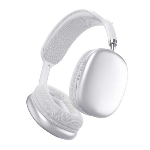 Audífonos bluetooth on ear Decibel Space micrófono integrado, máx. 16 horas,  TF card, blanco
