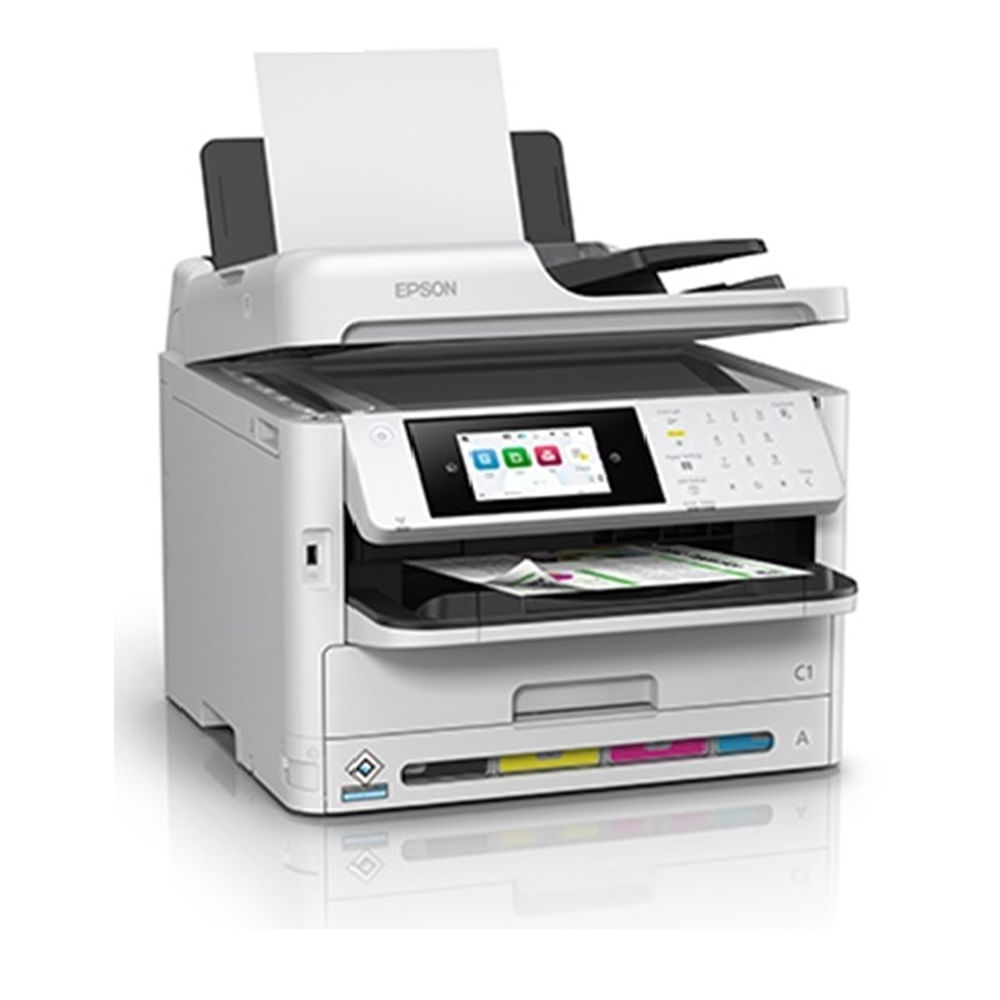 Impresora multifuncional Epson WorkForce Pro WF-C5810 Wi-Fi, dúplex, inyección de tinta por bolsas, blanco
