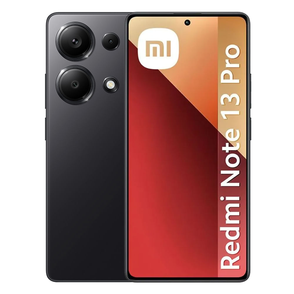 Celular Xiaomi Redmi Note 13 Pro 4G 256GB, 8GB RAM, cámara trasera 200MP y frontal 16MP, 6.67", negro