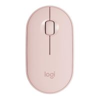 Reacondicionado: Mouse inalámbrico Logitech Pebble M350 bluetooth, 1000 dpi, 3 botones, usa pila, rosado