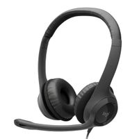 Reacondicionado: Audífonos alámbrico Logitech H390 con micrófono, conexión usb, control de volumen, cable 1.9m, negro