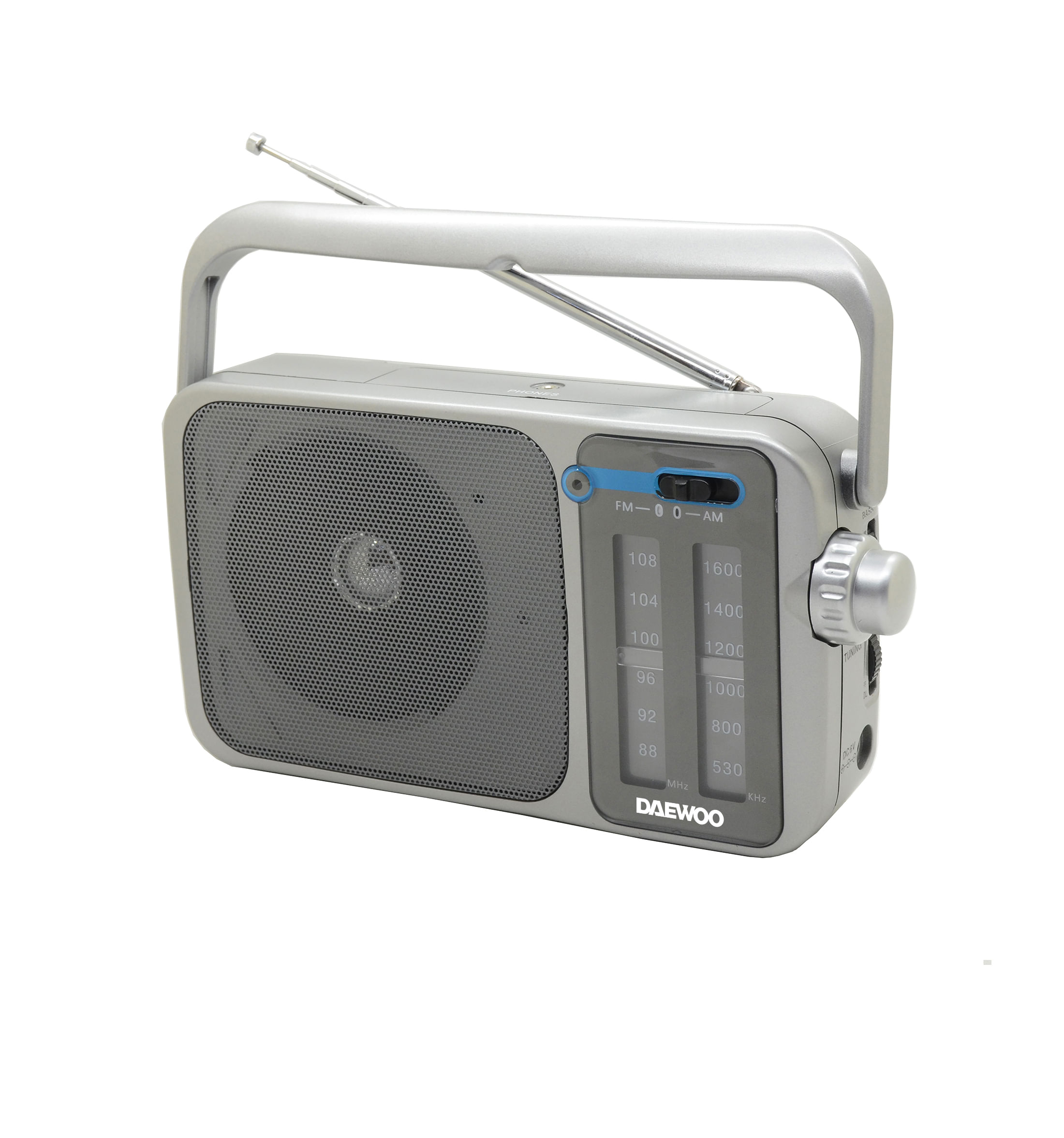 Radio Daewoo DI-T220, 5W, FM, AM, bluetooth, recargable, gris