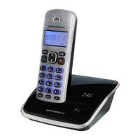 Reacondicionado: Teléfono inalámbrico Motorola Auri3520 identificador de llamadas, recargable, plata