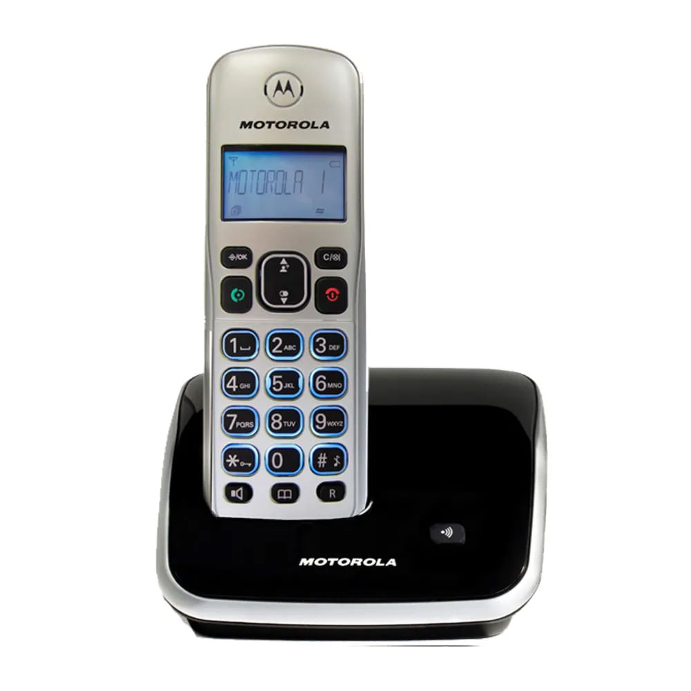 Imagen 2 del producto Reacondicionado: Teléfono inalámbrico Motorola Auri3520 identificador de llamadas, recargable, plata