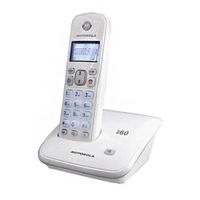 Reacondicionado: Teléfono inalámbrico Motorola Auri3520 identificador de llamadas, recargable, blanco