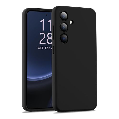 Case para Samsung Galaxy S24, amortiguador de choques, protección de cámaras, silicona negro