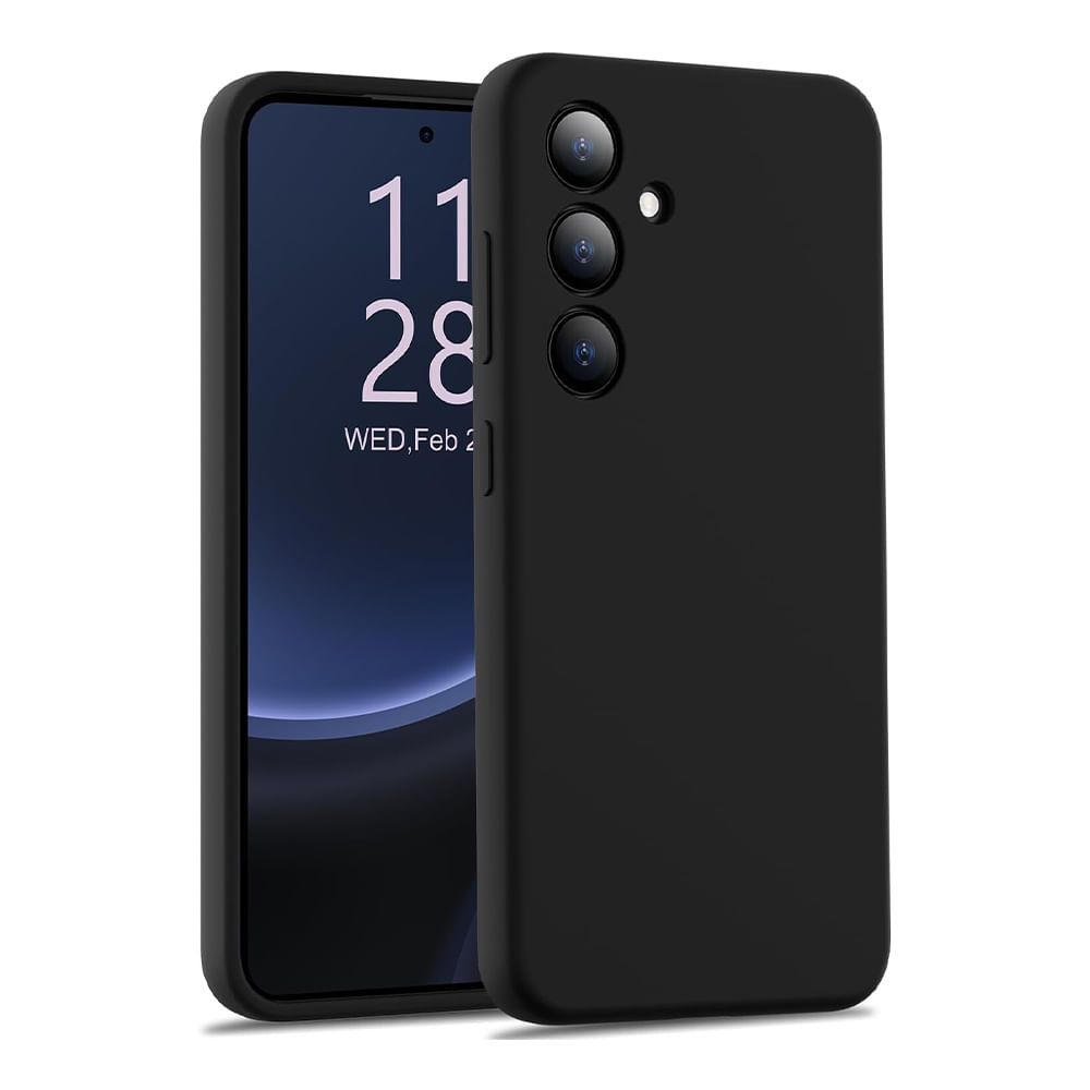 Imagen 1 del producto Case para Samsung Galaxy S24, amortiguador de choques, protección de cámaras, silicona negro