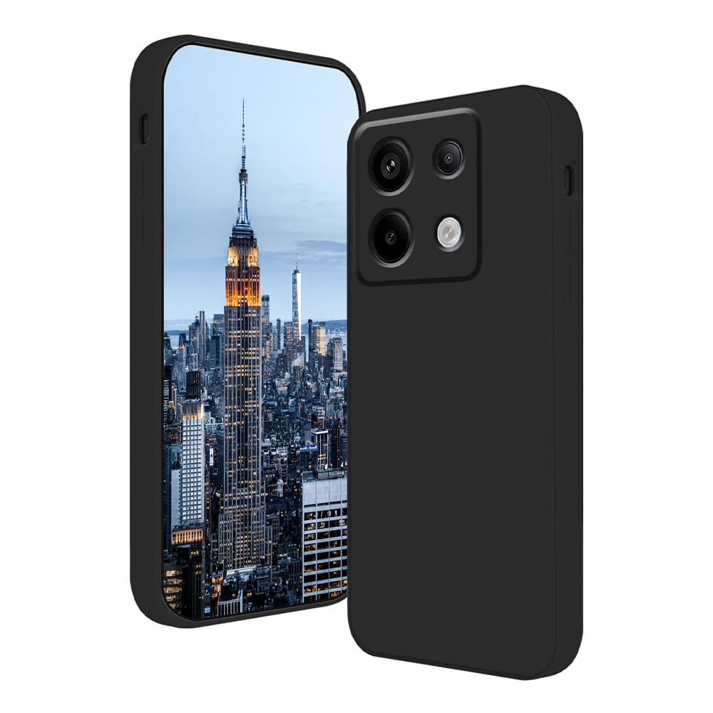 Case para Xiaomi Redmi Note 13 Pro 4G, amortiguador de choques, Protección de cámaras, silicona negro