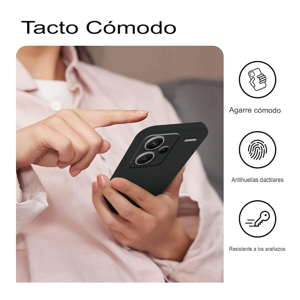 Imagen 2 del producto Case para Xiaomi Redmi Note 13 Pro Plus 5G, amortiguador de choques, Protección de cámaras, silicona negro