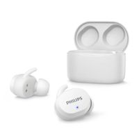 Reacondicionado: Audífonos bluetooth True Wireless Philips TAT3216 resistente al agua IPX5, duración máx. 6 horas, controles táctil, blanco
