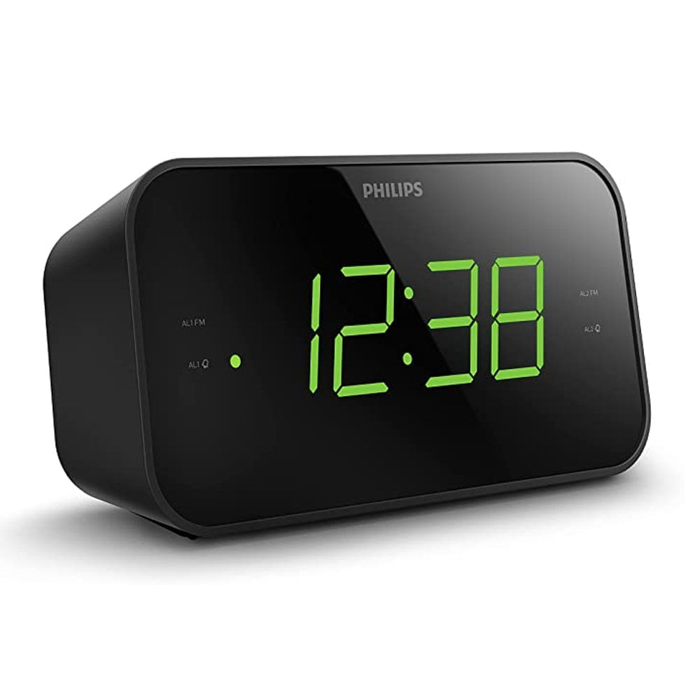 Imagen 2 del producto Reacondicionado: Radio reloj despertador Philips TAR3306 FM, alarma dual, temporizador, batería de reserva, negro