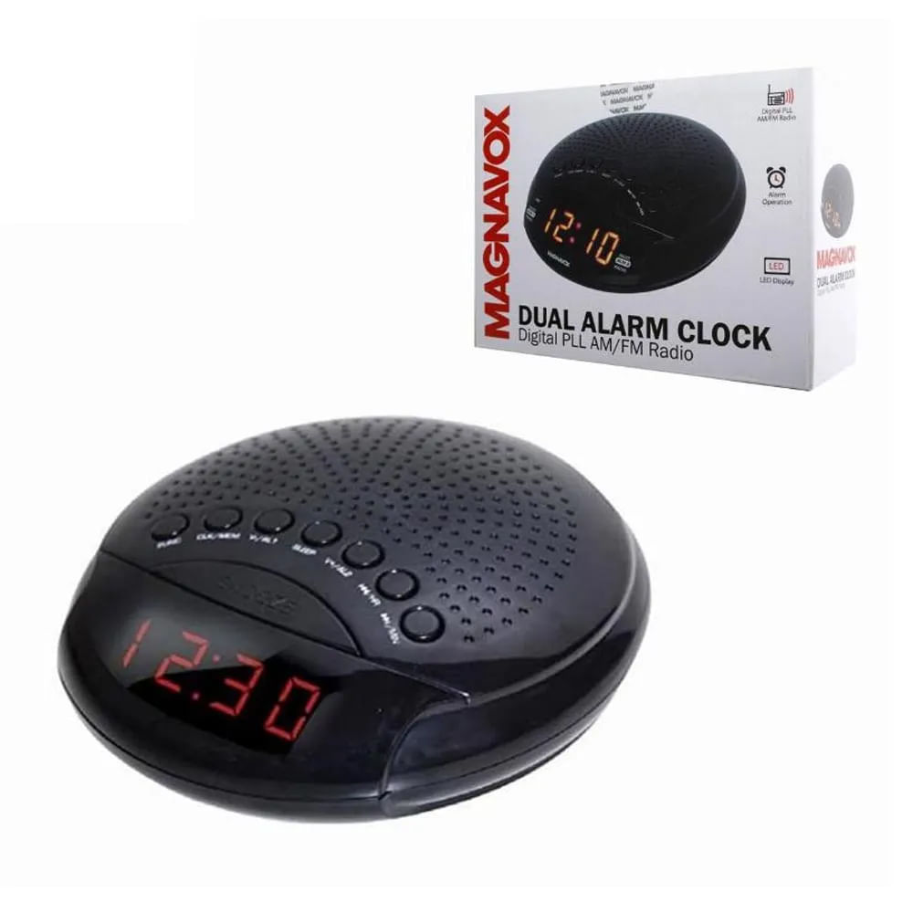 Imagen 2 del producto Reacondicionado: Radio reloj despertador Magnavox MR45330DV pantalla LED, AM/FM, negro