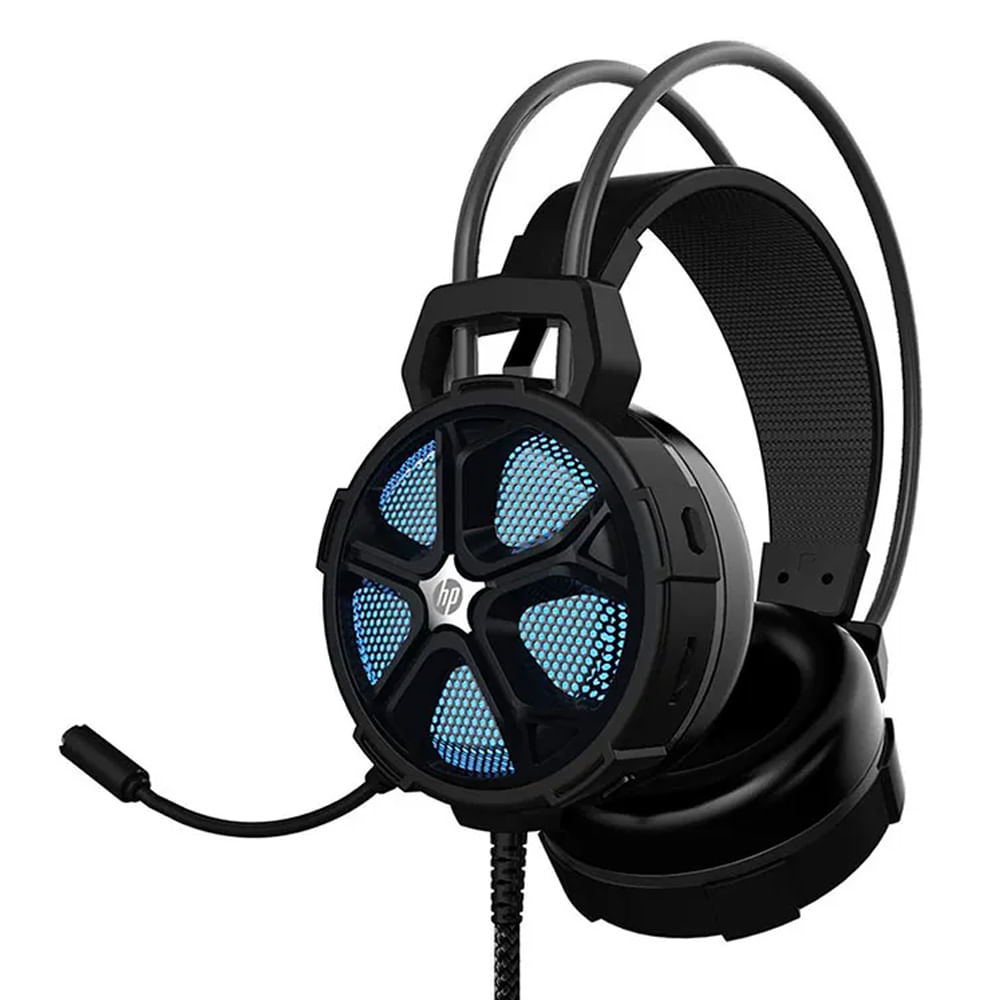Imagen 2 del producto Reacondicionado: Audífonos gamer HP H400 conexión usb y 3.5 mm, 32 ohm, sensibilidad 96 +/- 3 dB, luz LED, compatible PC y consolas