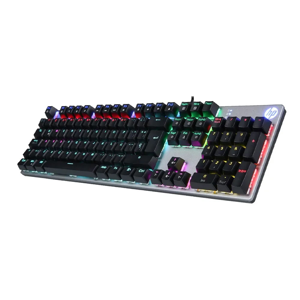 Imagen 2 del producto Reacondicionado: Teclado gamer alámbrico HP GK400F, conexión USB, mecánico, RGB
