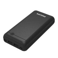 Reacondicionado: Batería externa Philips carga rápida, 20000 mAh, 18W, negro