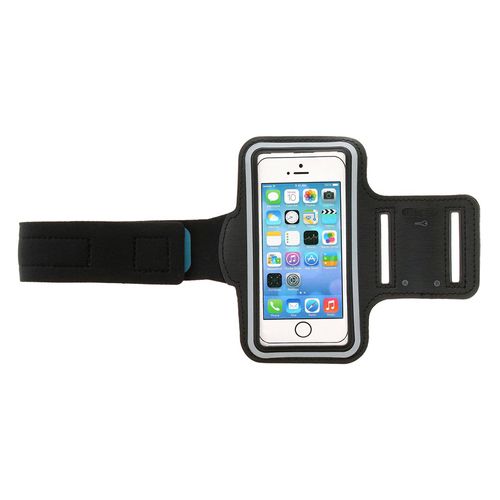 Porta celular de brazo, diseño deportivo, negro