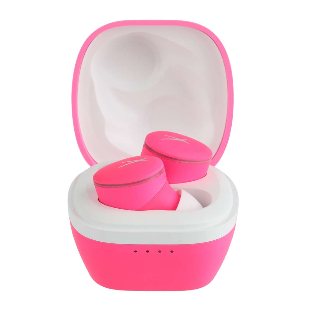 Audífonos bluetooth True Wireless Altec Lansing Nano Buds 3.0 resistente al agua IPX55, duración máx. 24 horas con estuche de carga, rosado
