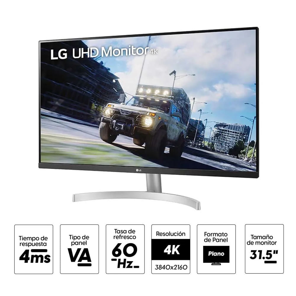 Imagen 2 del producto Monitor plano 31.5"" Celular Lg 32UN500 Panel VA, UHD 4K, 4ms, 60 Hz, FreeSync (reempacado)