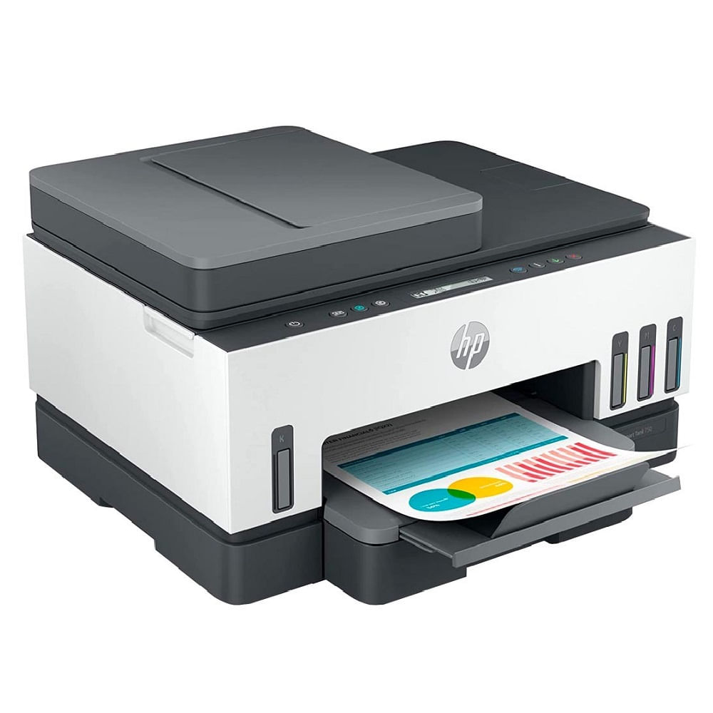 Imagen 2 del producto Impresora multifuncional HP Smart Tank 750, inyección de tinta, inalámbrica, Wi-Fi, con tanques recargables
