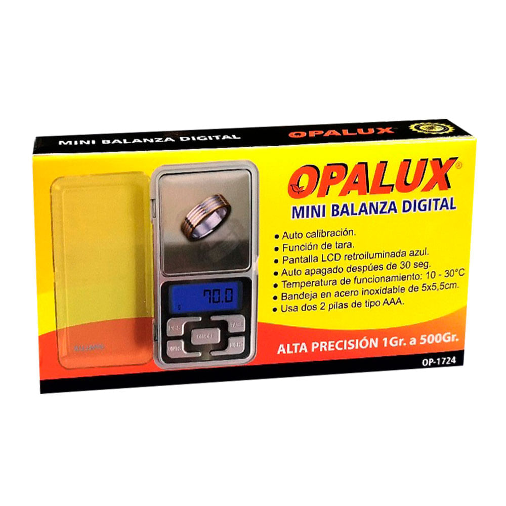 Imagen 2 del producto Reacondicionado: Balanza electrónica de joyería Opalux 1 a 500 gr