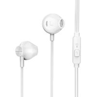 Reacondicionado: Audífonos in ear con micrófono  Philips TAUE101 conector 3.5 mm, control de música y llamadas, blanco