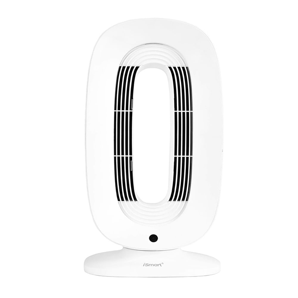 Imagen 1 del producto Ventilador inteligente iSmart, 12 W, 4 velocidades, APP, compatible Alexa y Google Assistant, blanco