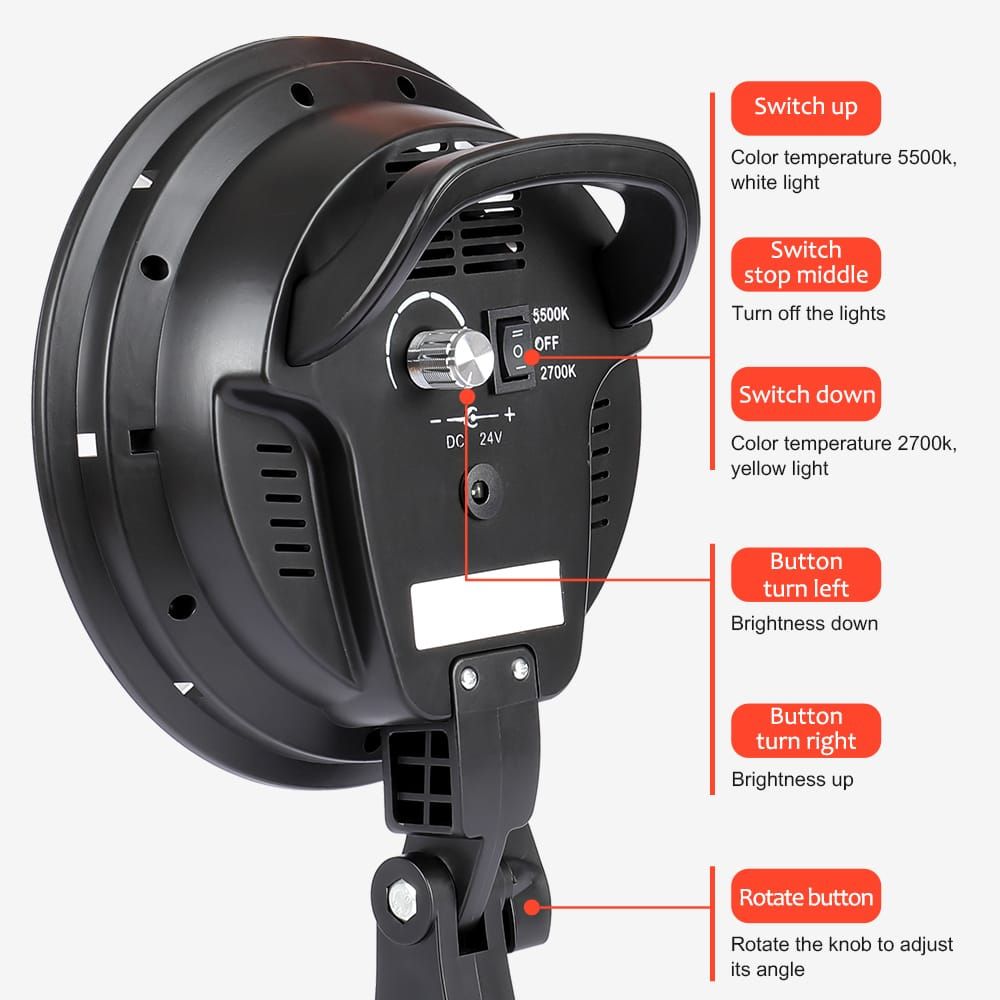 Imagen 2 del producto Kit Iluminación Softbox LED y Parantes Profesional FYI260018 Interlud