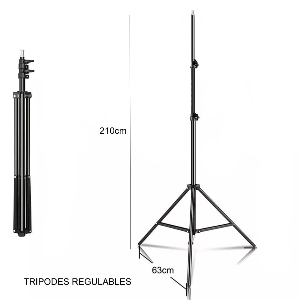 Imagen 2 del producto Kit de luces Interlud Soft Box, fotografía y video, 2 luces 105W 6500K