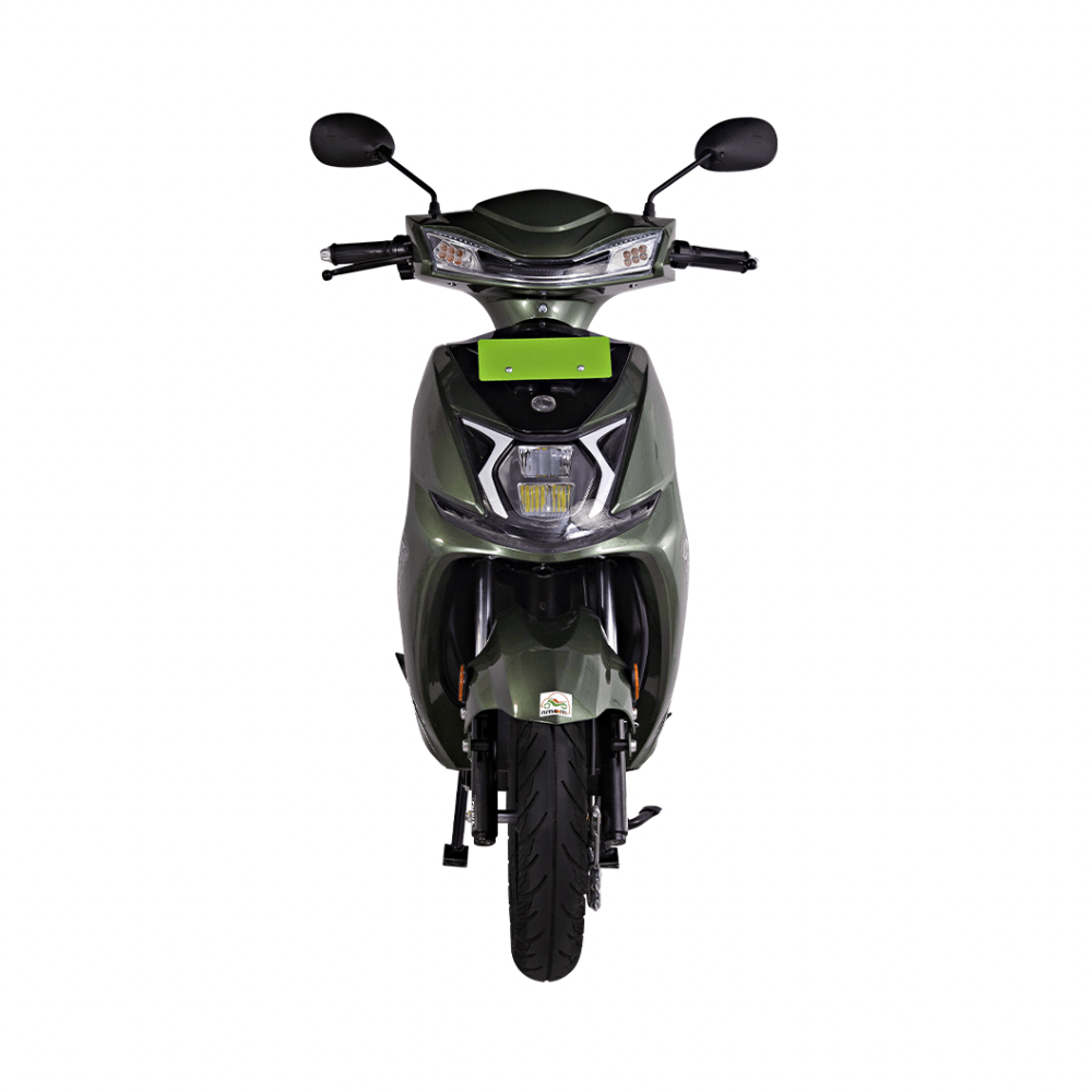 Imagen 2 del producto Moto eléctrica Okaya, motor 2500 W, peso máx 150 kg, batería removible LFP de 72V 30AH, carga 3-4 horas, verde