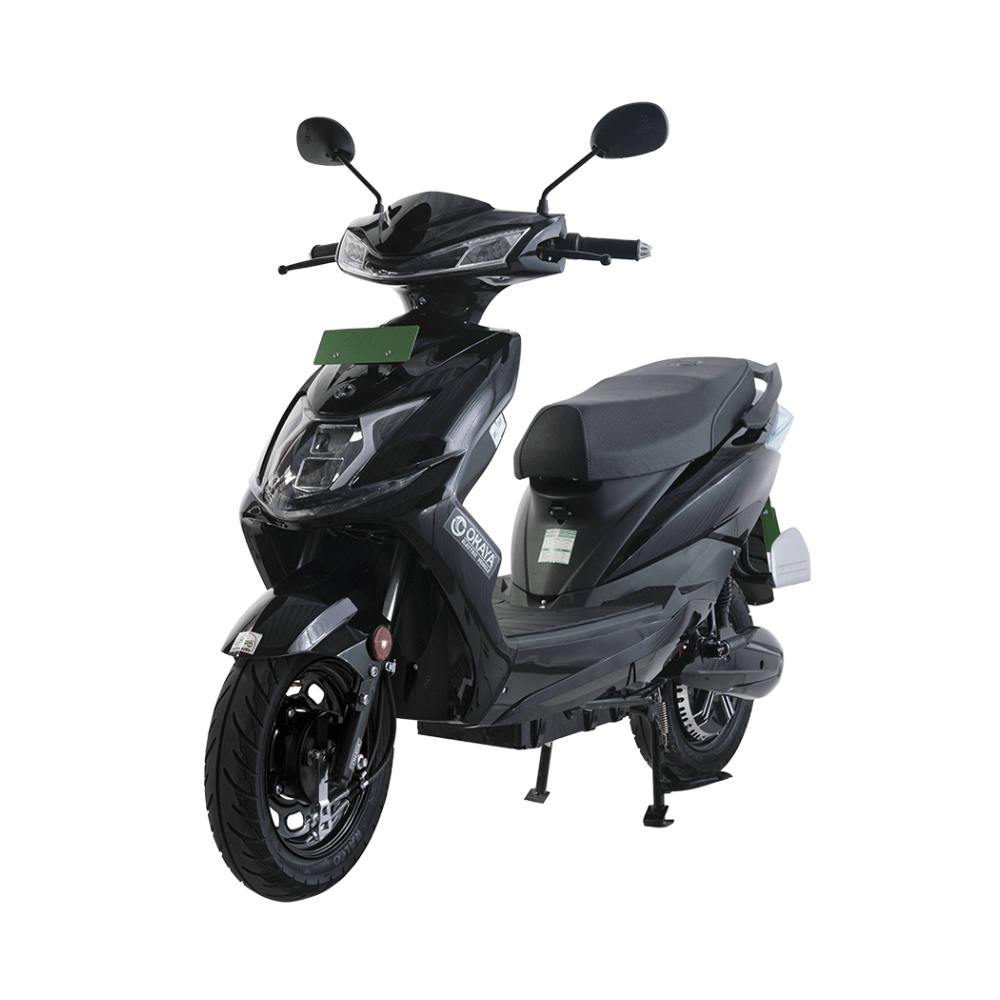 Imagen 1 del producto Moto eléctrica Okaya, motor 2500 W, peso máx 150 kg, batería removible LFP de 72V 30AH, carga 3-4 horas, negro