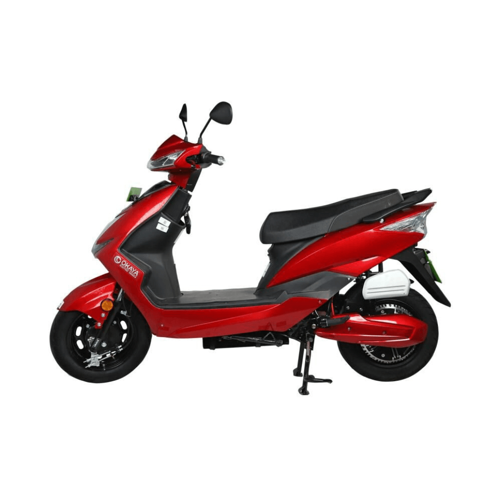 Imagen 2 del producto Moto eléctrica Okaya, motor 2500 W, peso máx 150 kg, batería removible LFP de 72V 30AH, carga 3-4 horas, rojo