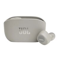 Reacondicionado: Audífonos bluetooth True Wireless JBL Wave 100 Deep Bass duración máx. 5 horas, control de música y llamadas, ivory