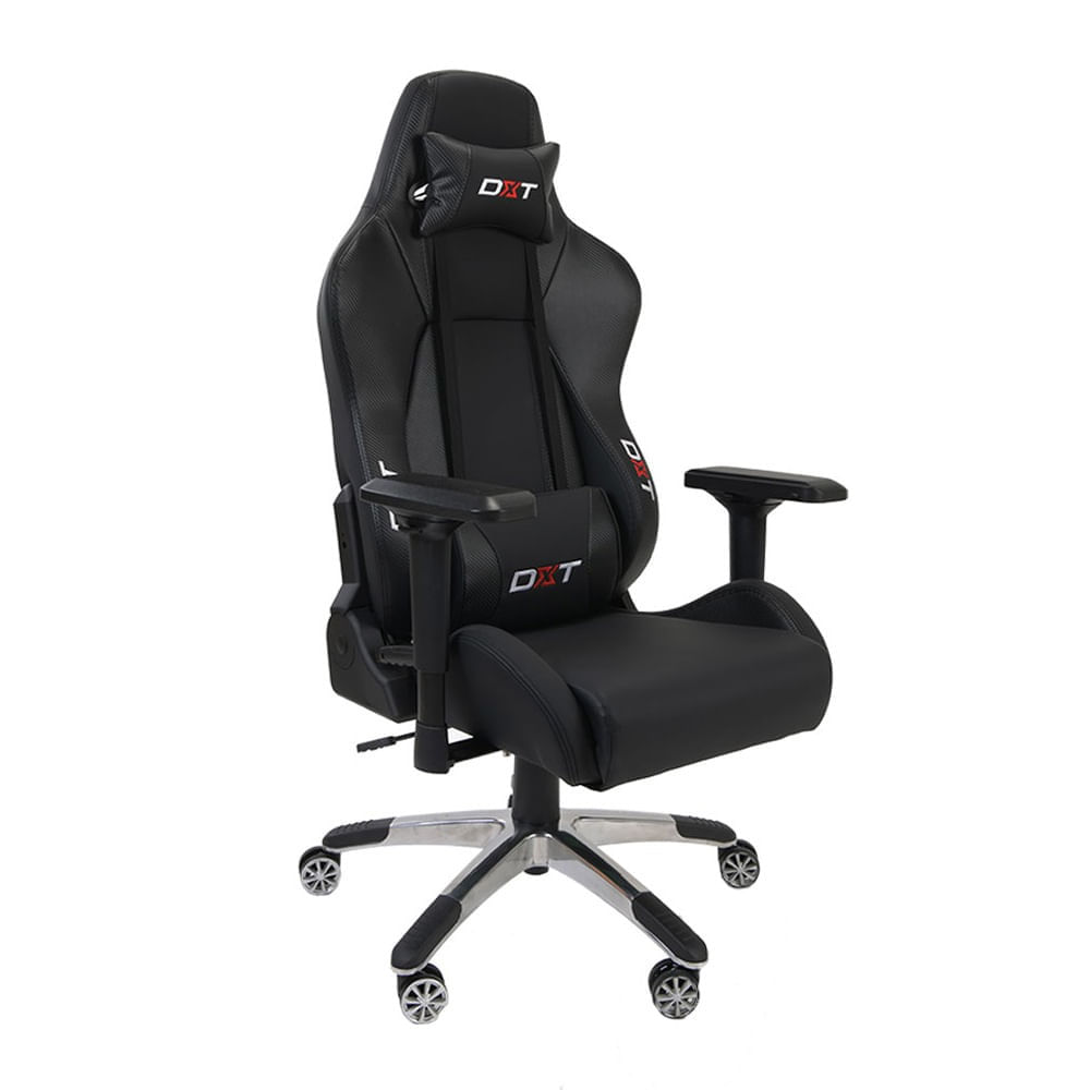Imagen 2 del producto Silla gamer DXT carbon Fiber gas lift clase 4, tapiz cuero pu, máx. 150 kg negro (reempacado)