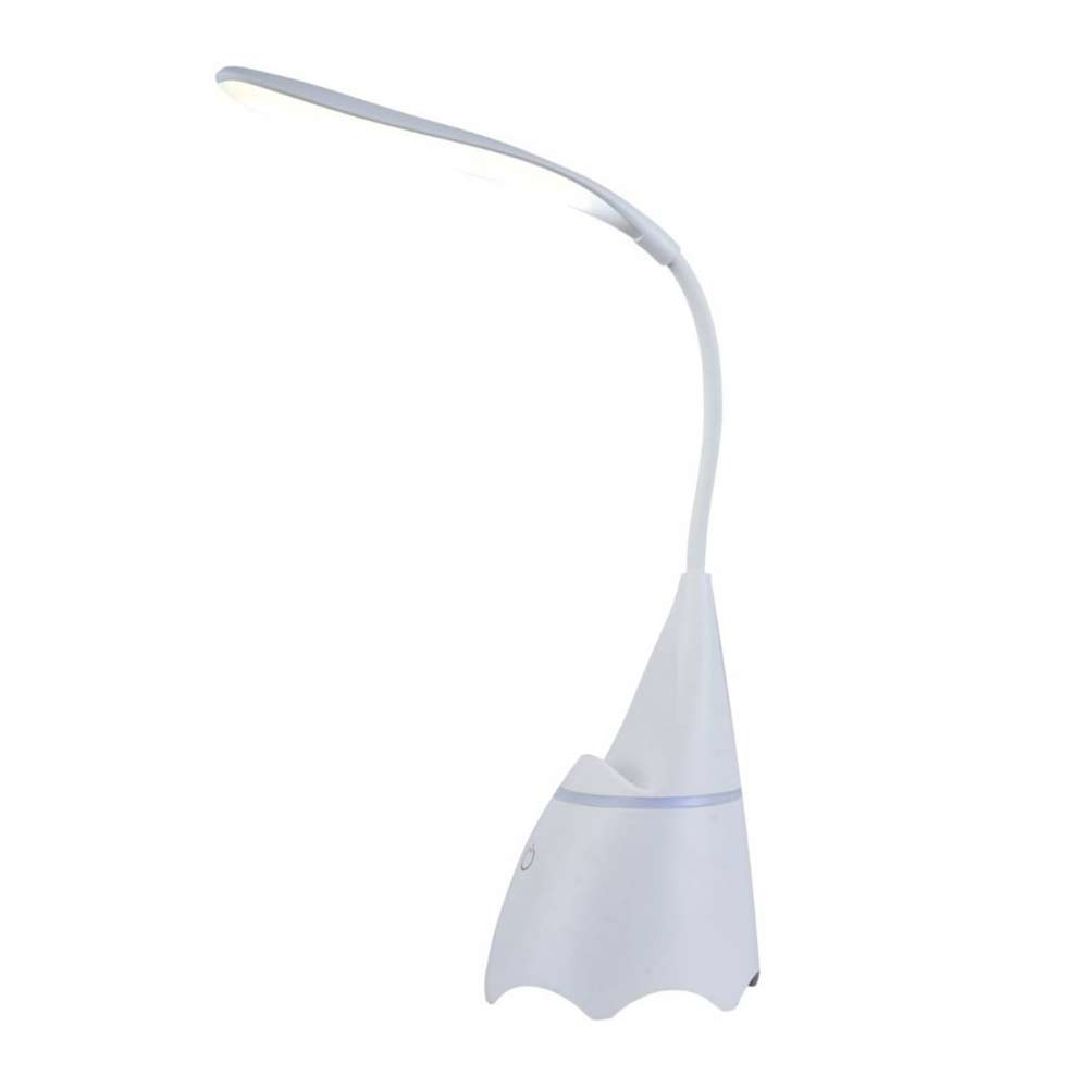 Lámpara de escritorio Genérico con parlante, bluetooth,  LED, luz fría y cálida, blanco