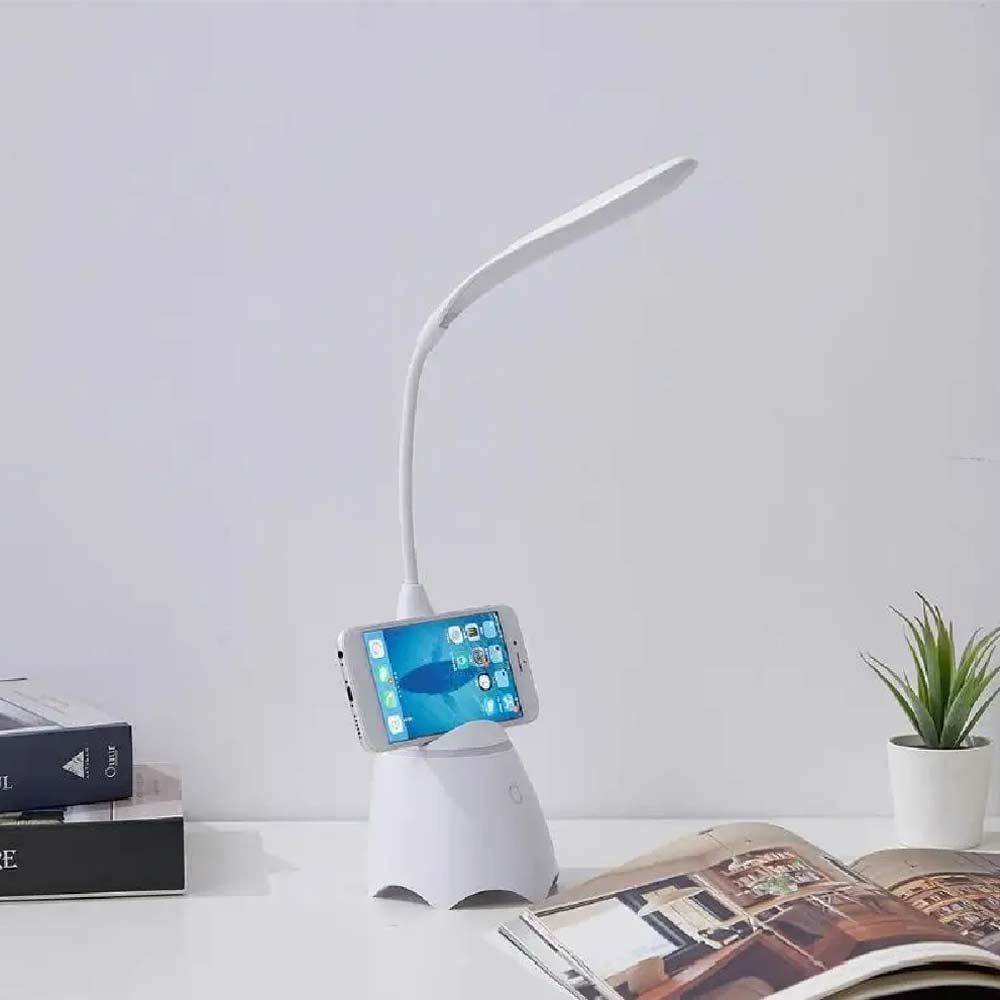 Imagen 2 del producto Lámpara de escritorio Genérico con parlante, bluetooth, LED, luz fría y cálida, blanco