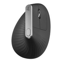 Mouse ergonómico inalámbrico vertical Logitech MX bluetooth, 4000 dpi, 4 botones, recargable, negro (reempacado)