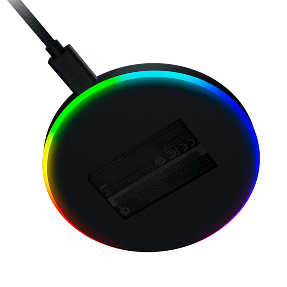 Imagen 2 del producto Cargador inalámbrico Razer Charging Pad USB-C, carga rápida, RGB