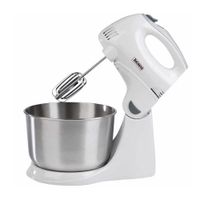 Batidora Thomas TH-350P 300w, 5 velocidades + turbo, bowl de acero, blanco (reempacado)