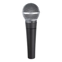 Micrófono alámbrico Shure SM58, dinámico, cardioide, compatible con cable XLR, sistema antigolpes, negro (reempacado)