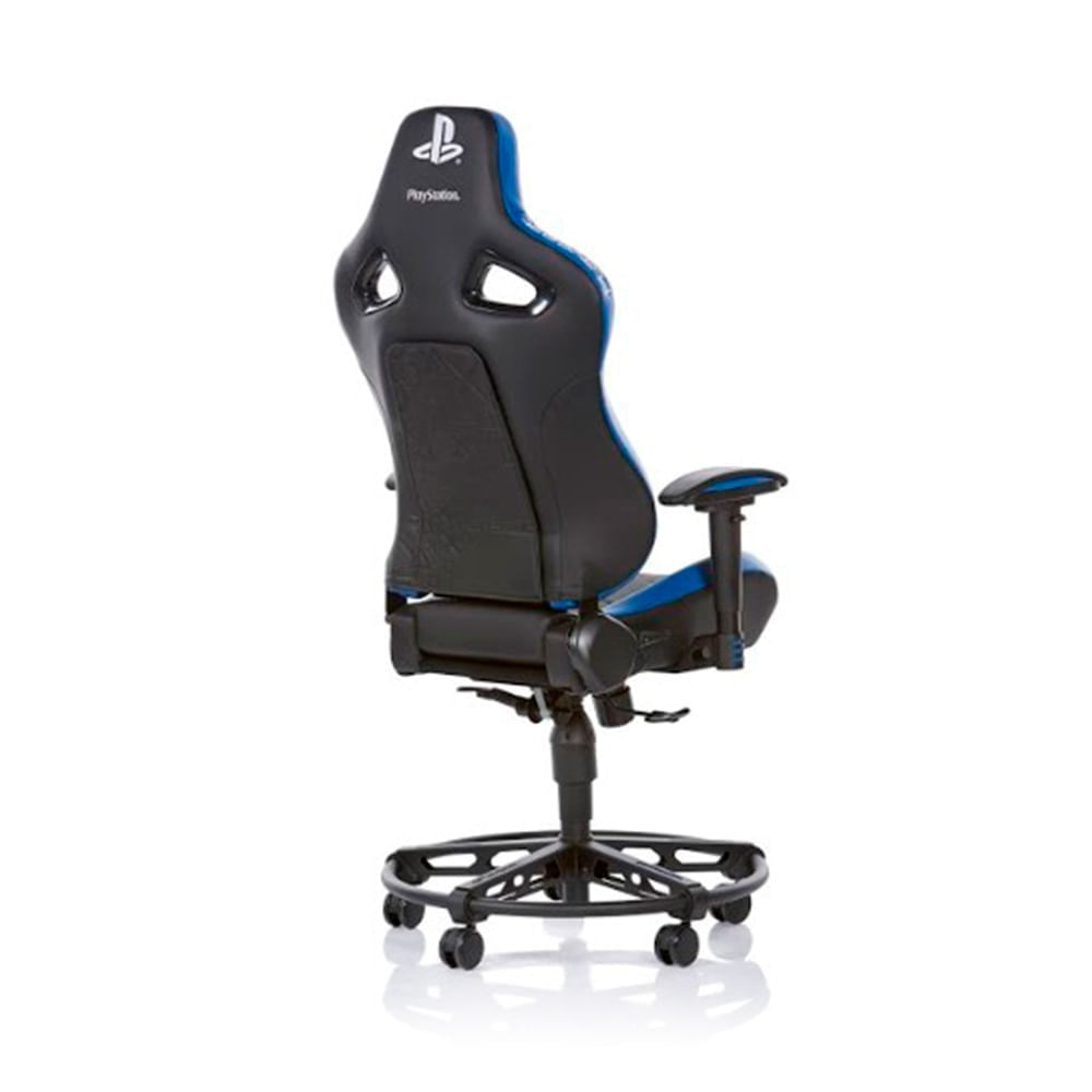 Imagen 2 del producto Silla gamer Playstation Playseat ruedas de alto transito, tapiz cuero, máx. 120 kg, inclinación 150°, negro y azul (reempacado)