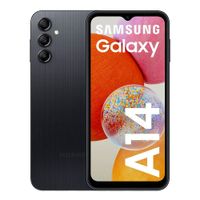 Celular Samsung A14 128GB, 4GB RAM, cámara trasera 50 MP y cámara frontal 13MP, 6.5"", negro (reempacado)