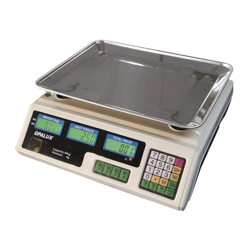 Imagen 2 del producto Reacondicionado: Balanza de mesa con brazo electrónica Opalux máx. 40 kg , 7 memorias, pantalla LCD