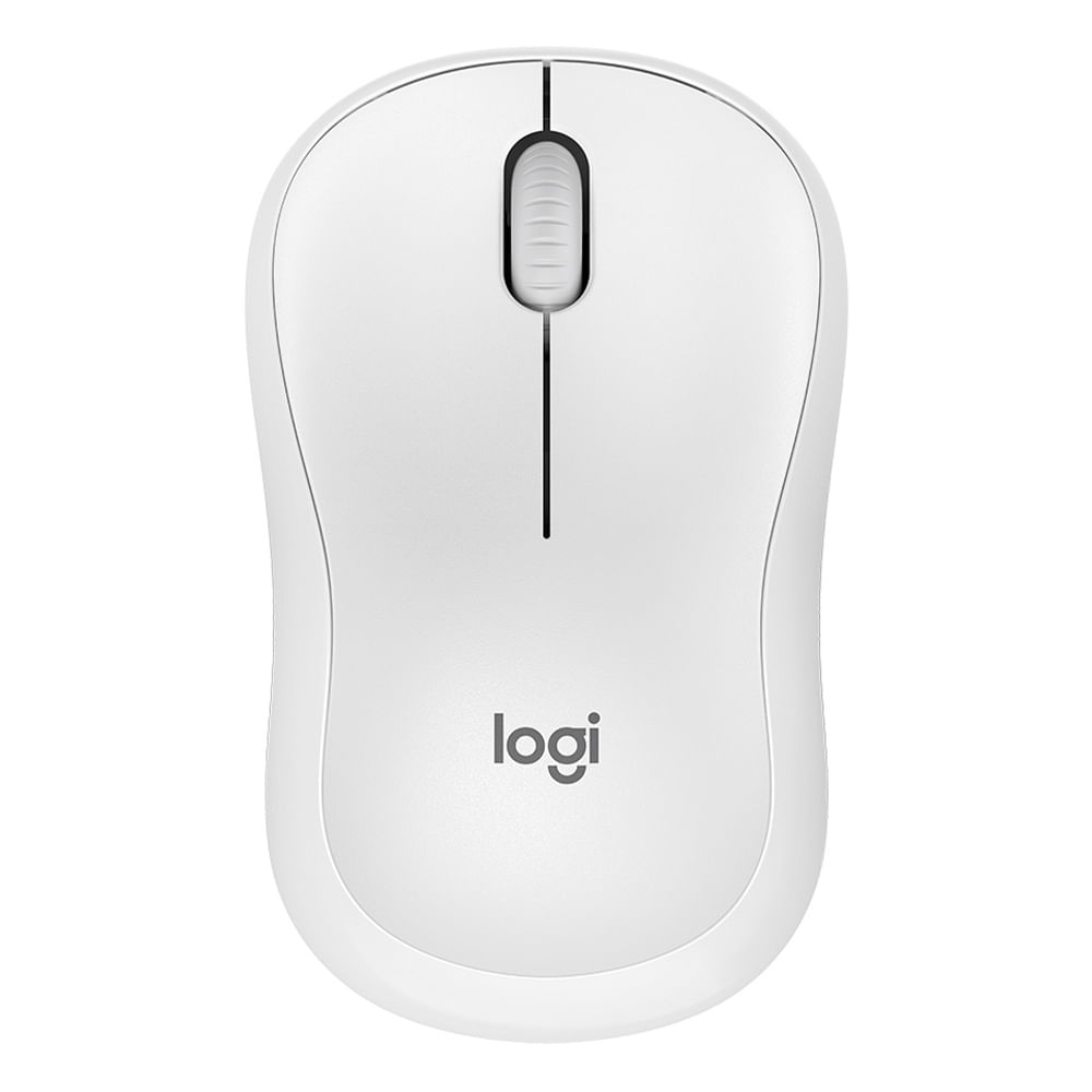 Mouse inalámbrico Logitech M240 silencioso, receptor USB, 4000 dpi, 3 botones, blanco