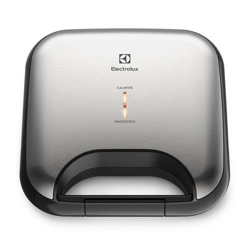 Sandwichera Electrolux Efficient Inox ESG20 700W, capacidad 2 panes, antiadherente, plateado