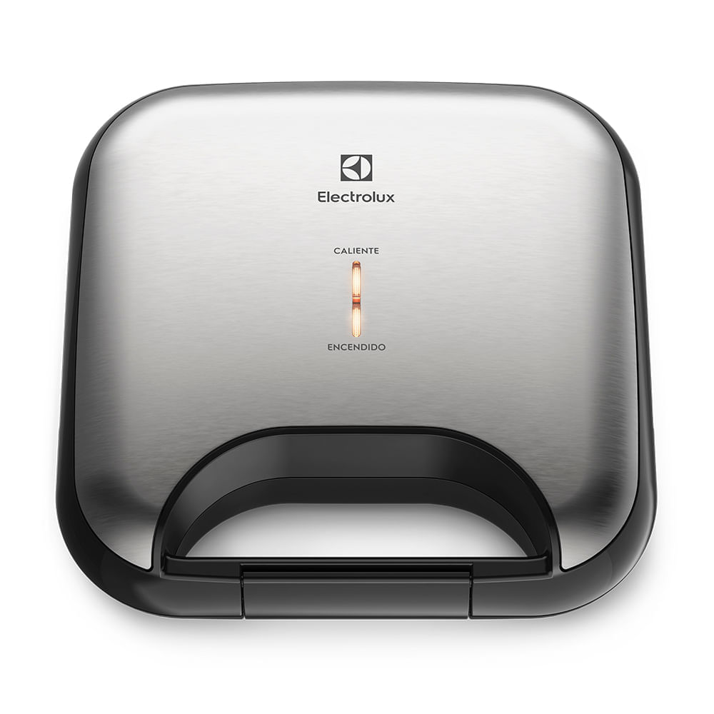 Sandwichera Electrolux Efficient Inox ESG20 700W, capacidad 2 panes, antiadherente, plateado