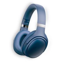 Audífonos bluetooth on ear Decibel Rhythmic con función radio FM, máx. 55 horas, azul + Estuche protector