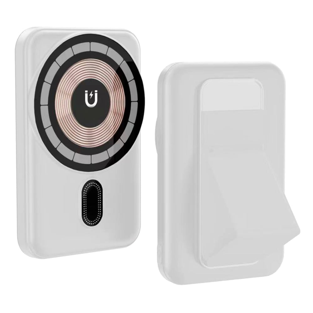 Imagen 2 del producto Batería externa iBox, magnética, 5000 mAh, 15W, blanco