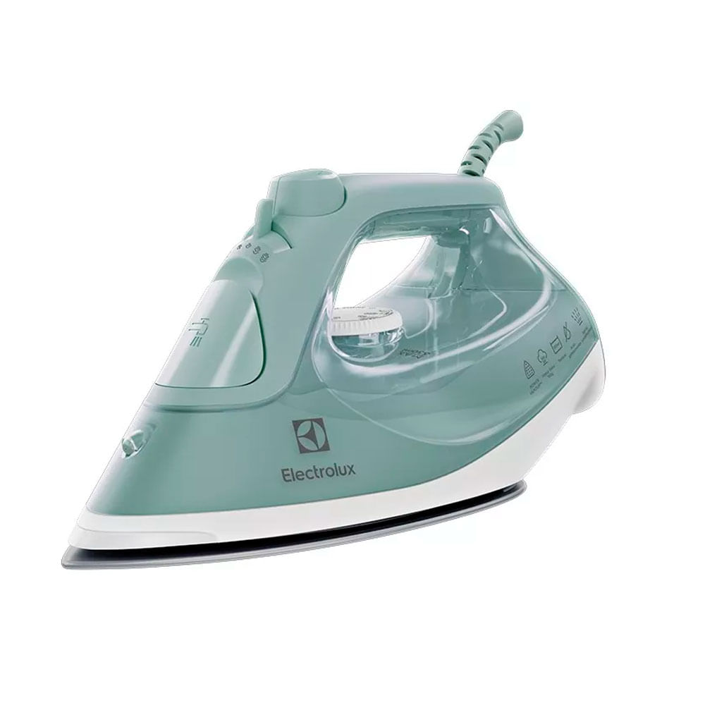 Plancha a vapor y seco Electrolux ESI51, 1500 watts, cable 1.8m, verde